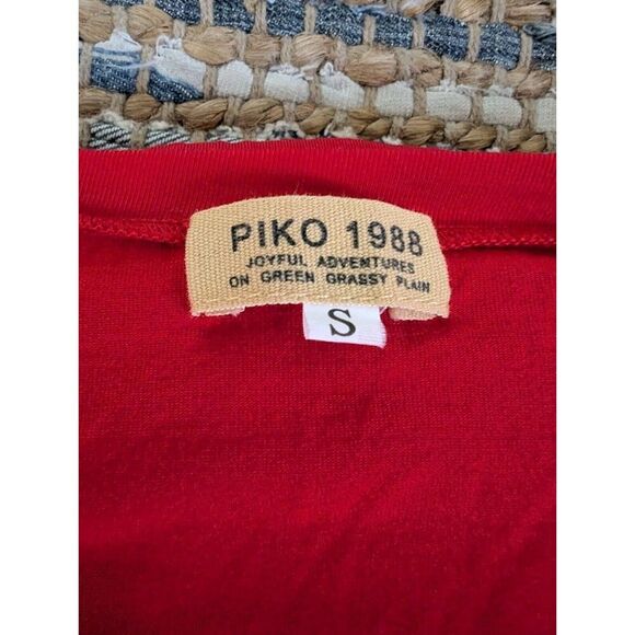 Bamboo Knit Oversized S Red Vneck Stretch L/S Soft Comfy Cozy Dolman Sleeves - Picture 3 of 7